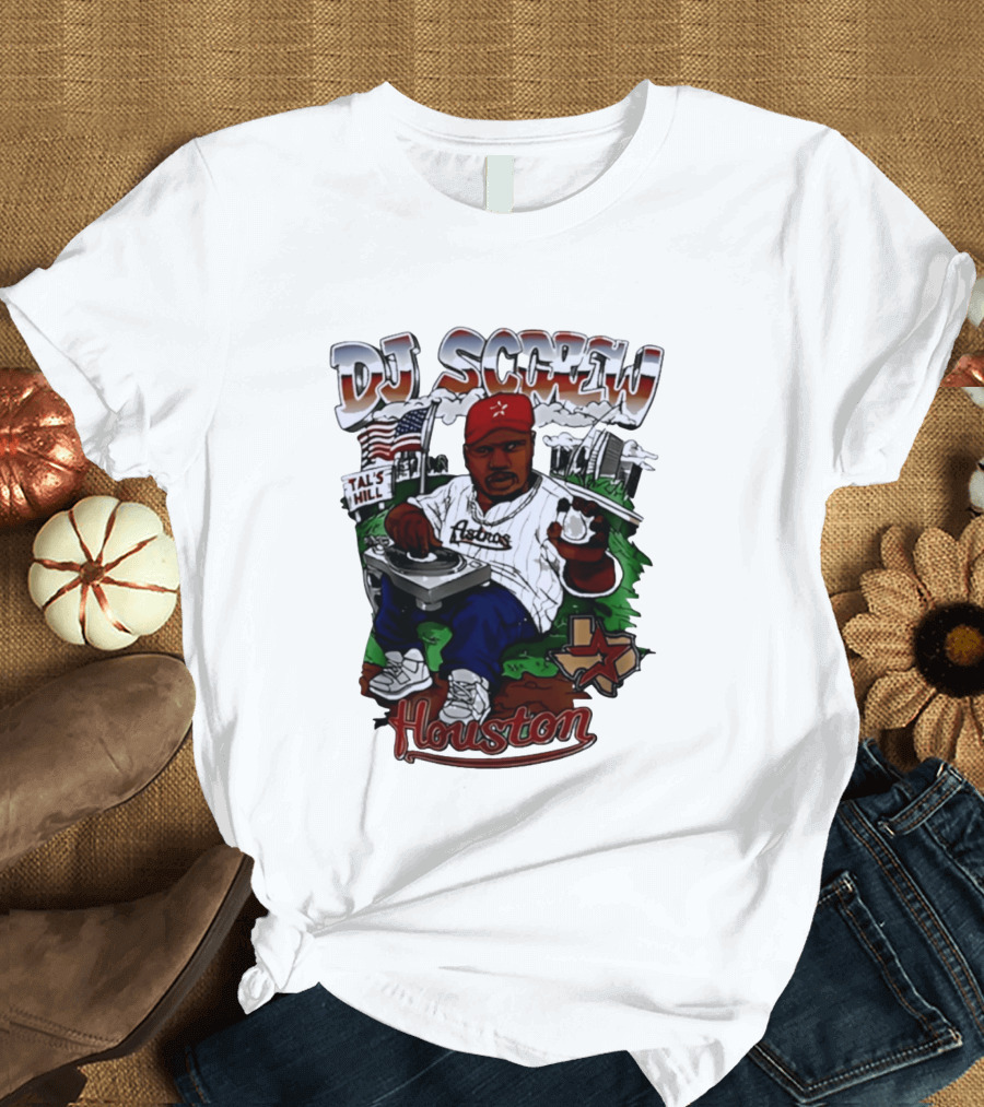 DJ Screw Houston Astros Tal's Hill Baseball DJing T-Shirt
