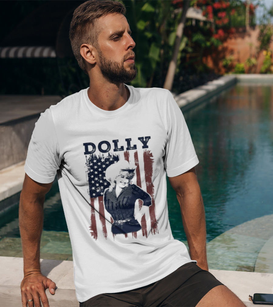 Dolly Parton American Flag Patriotic T-Shirt