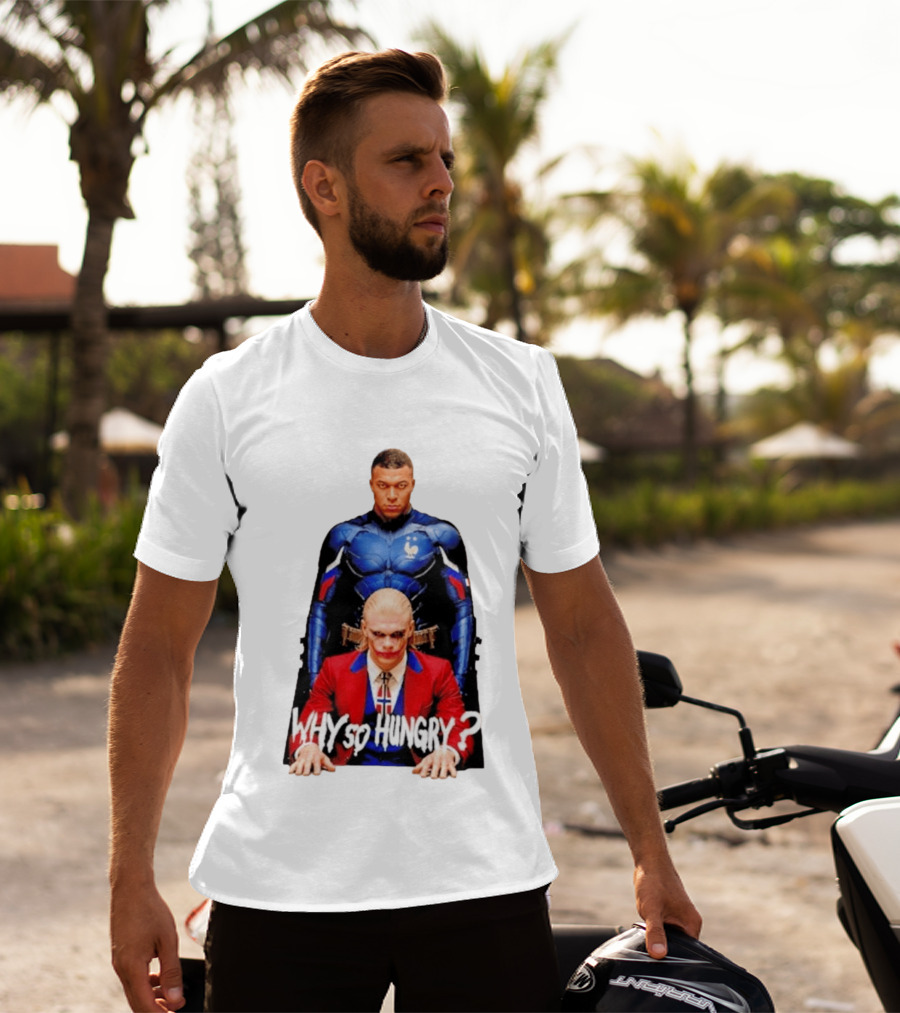 Kylian Mbappé Erling Haaland The Dark Knight Why So Hungry Joker T-Shirt
