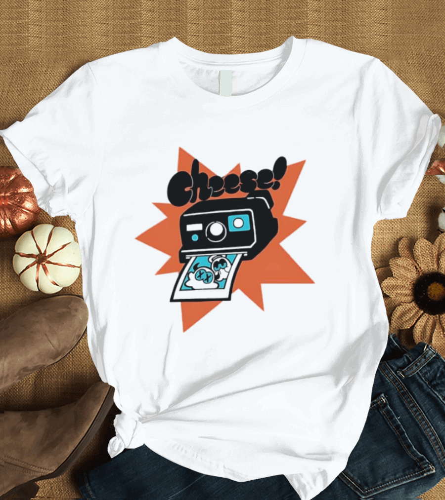 Skid And Pump Cheese Polaroid Spooky Month Camera T-Shirt