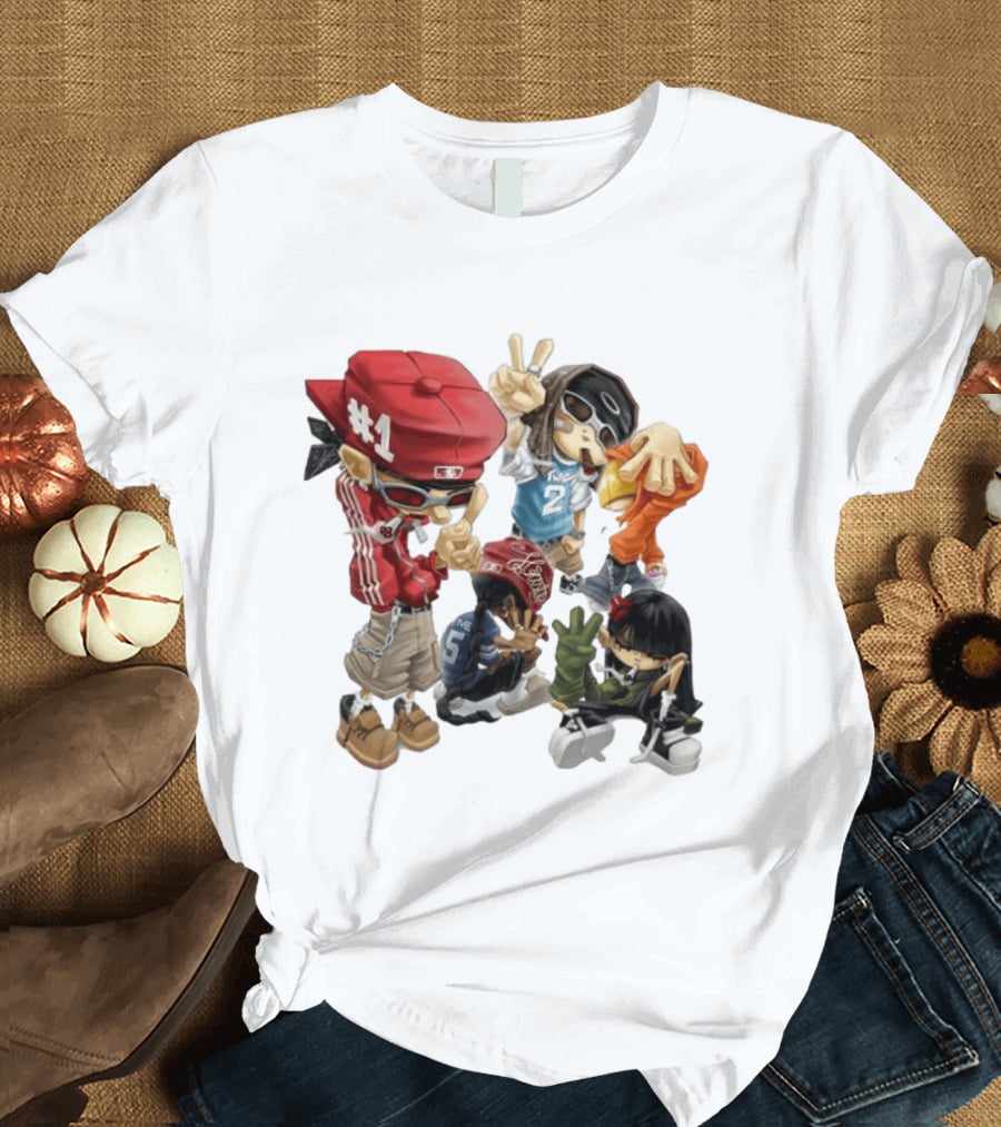 #1 Two Five Hip Hop Street Culture Characters Fashion T-Shirt