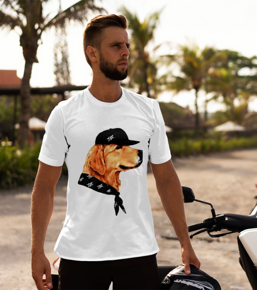 Ashton Kutcher Good Boy Dog Cap Bandana T-Shirt