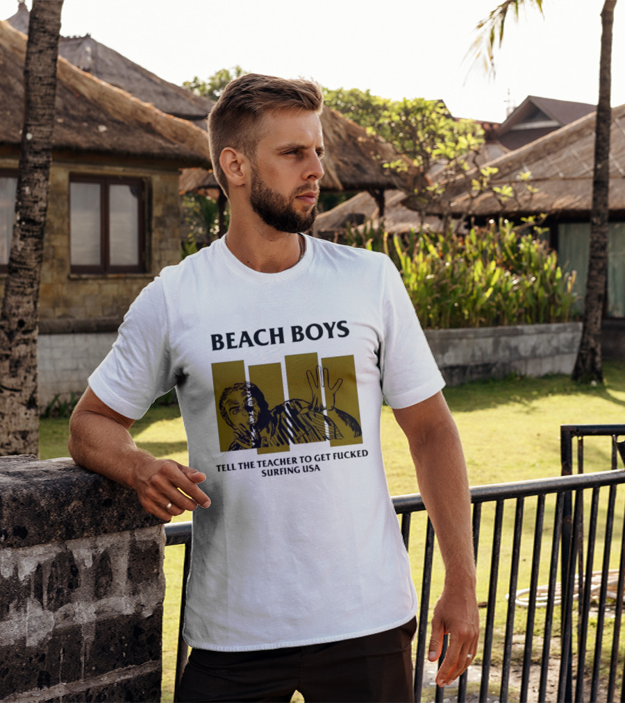 Beach Boys Tell The Teacher To Get Fucked Surfing USA Vintage Comic T-Shirt
