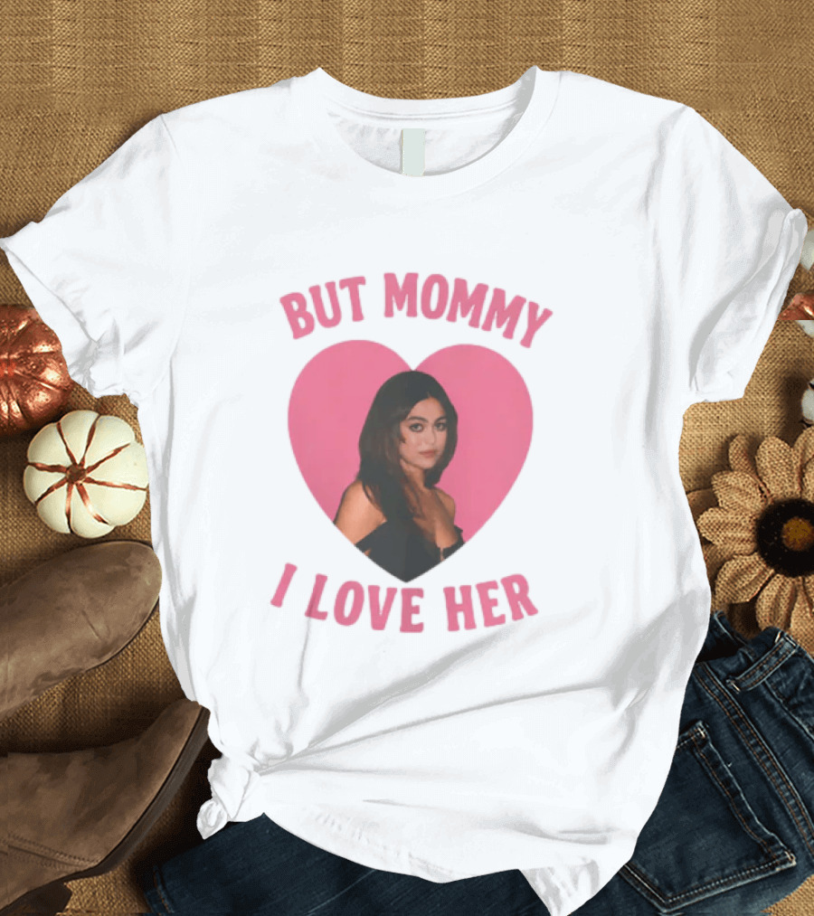 But Mommy I Love Her Pink Heart Design With Mika Abdalla Image T-Shirt