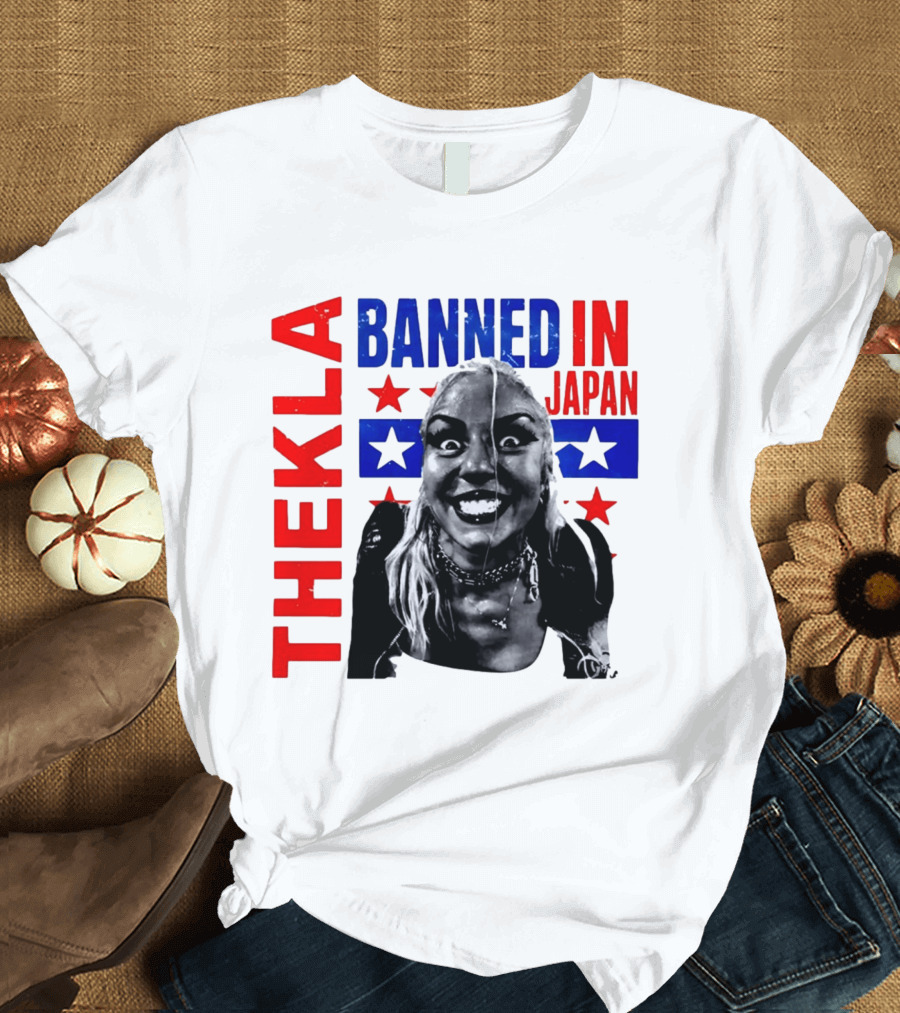 Thekla Banned In Japan Bold Red Blue Stars T-Shirt