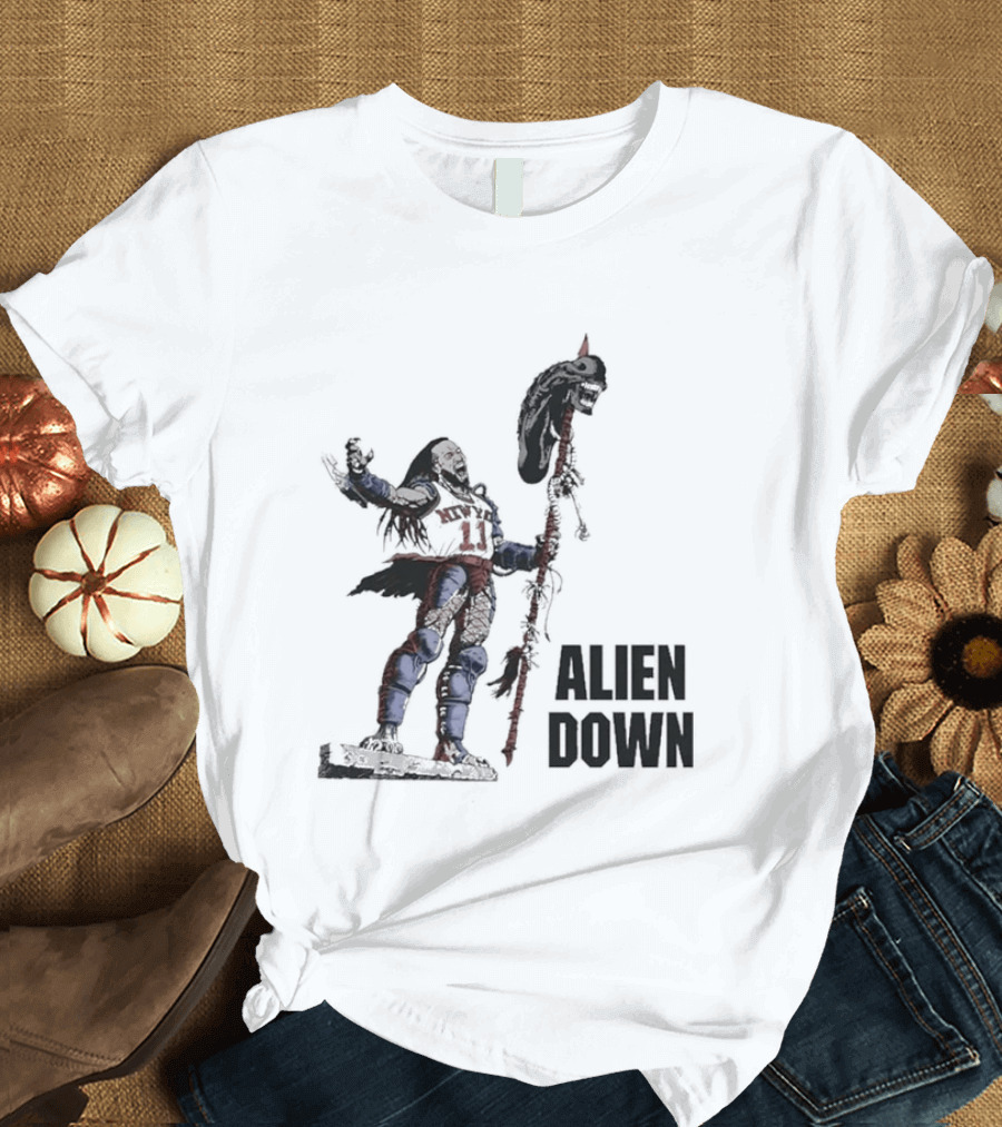 Jalen Brunson Alien Down Knicks Beat Spurs T-Shirt