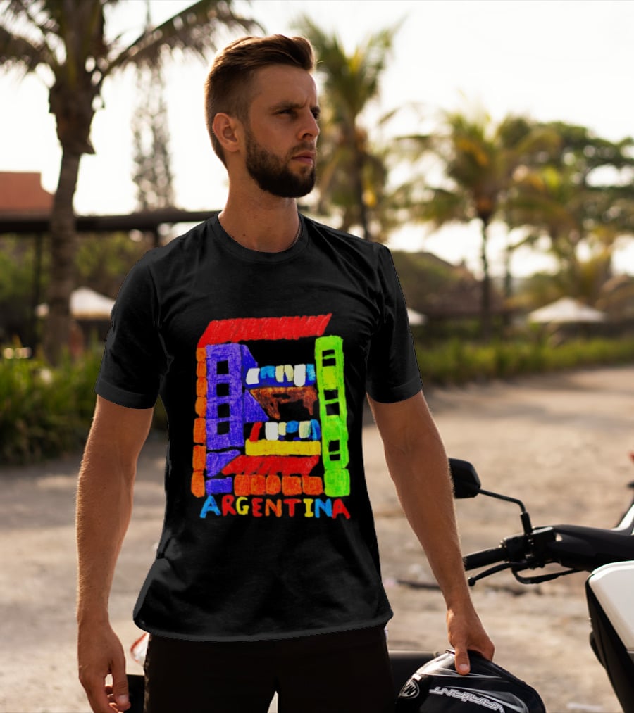 Celebrate Argentina Painted Colorful Urban Architecture T-Shirt