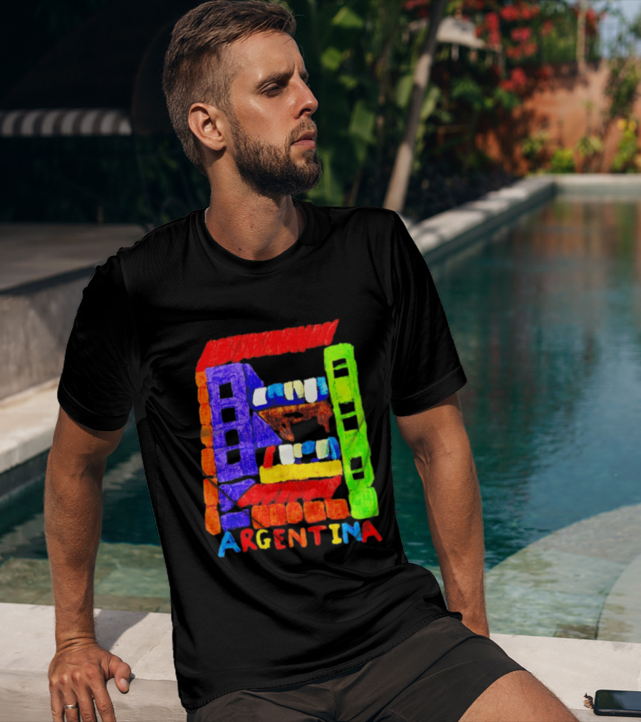 Celebrate Argentina Painted Colorful Urban Architecture T-Shirt