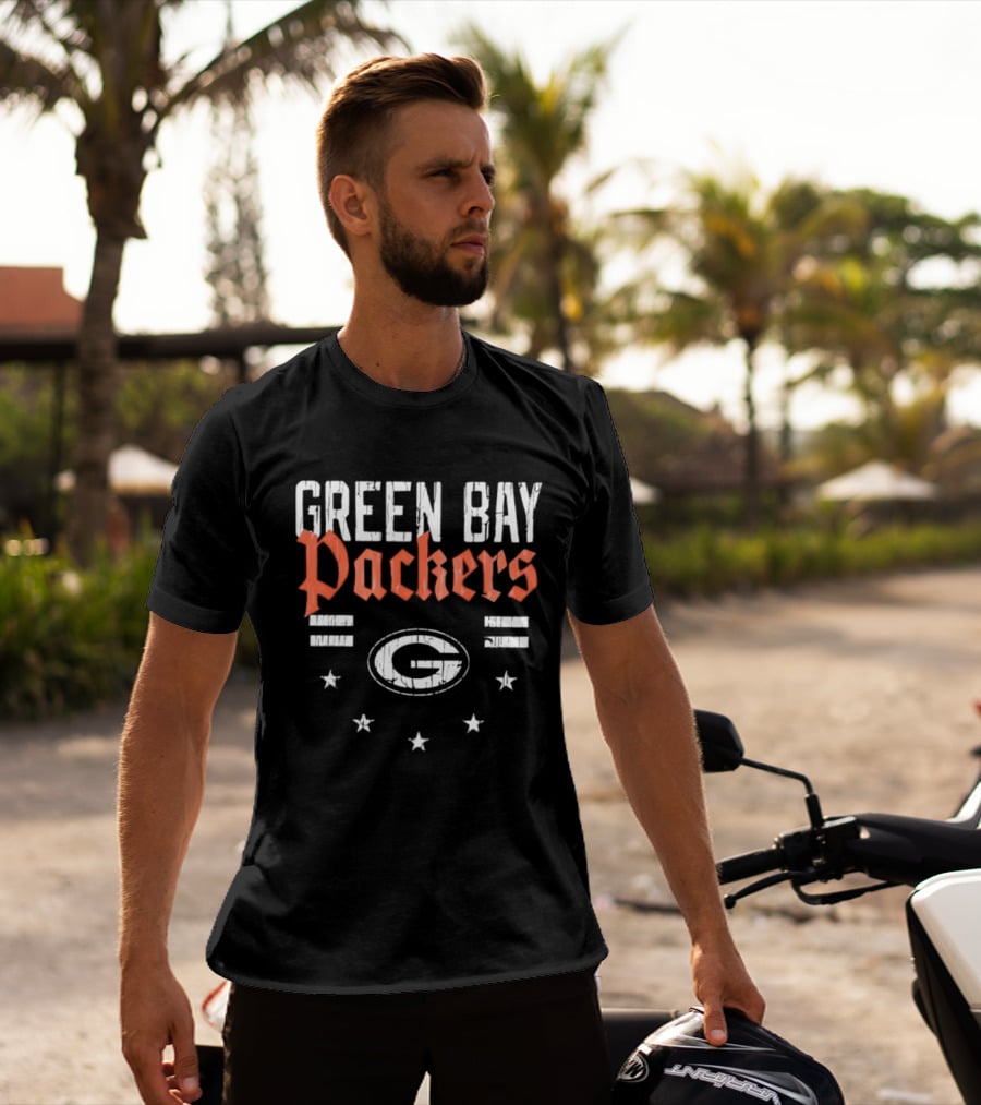 Green Bay Packers G Americana Patriotic Stars T-Shirt