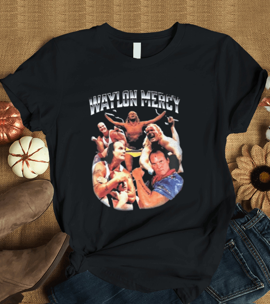 Waylon Mercy WWE Retro Wrestling Kevin Owens Collage T-Shirt