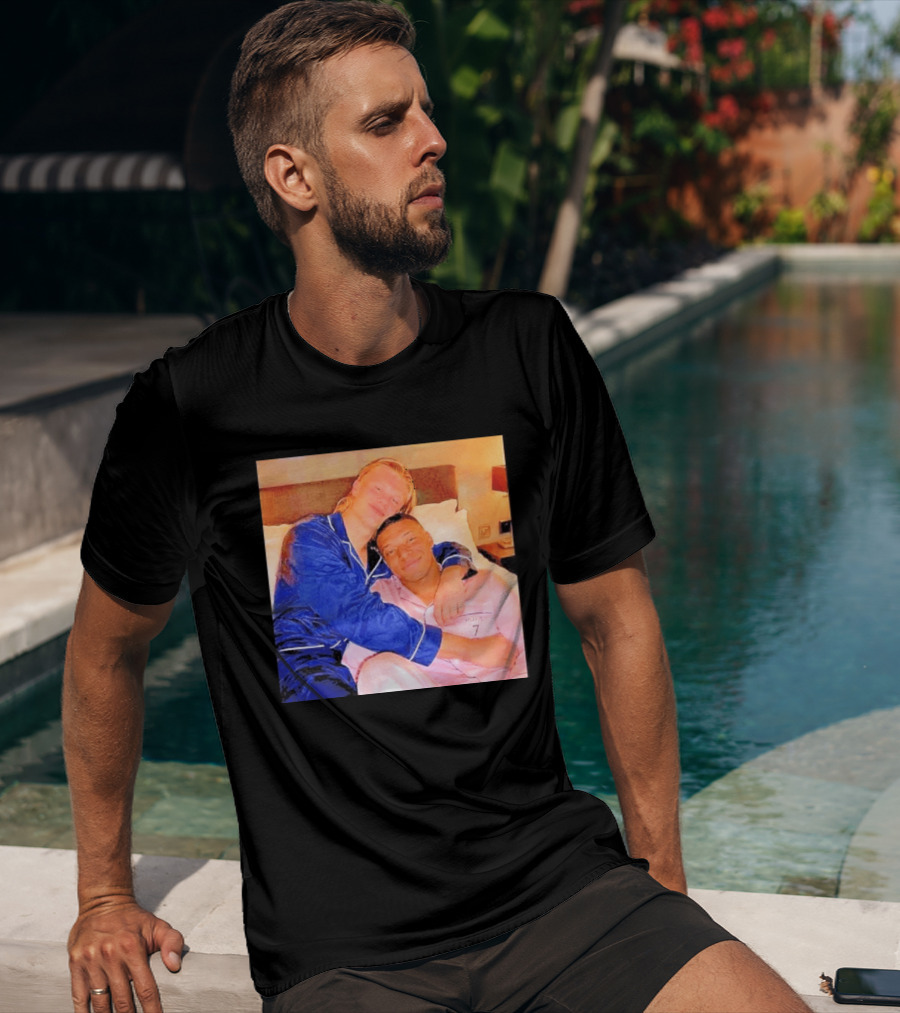 Kylian Mbappé Erling Haaland Pajama Party Soccer Stars Relaxing Together T-Shirt