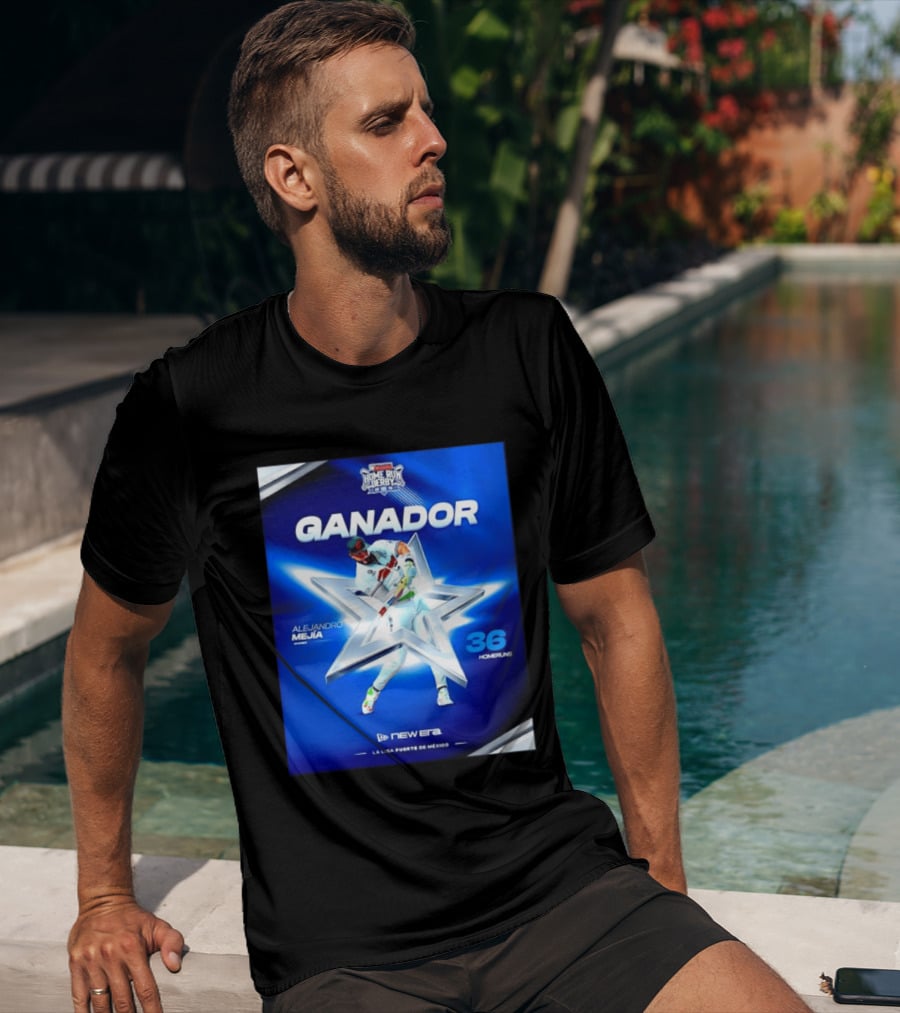 Ganador Alejandro Mejía Home Run Derby 36 Homeruns La Liga Fuerte De México T-Shirt