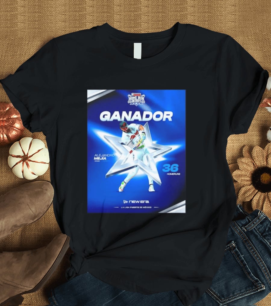 Ganador Alejandro Mejía Home Run Derby 36 Homeruns La Liga Fuerte De México T-Shirt
