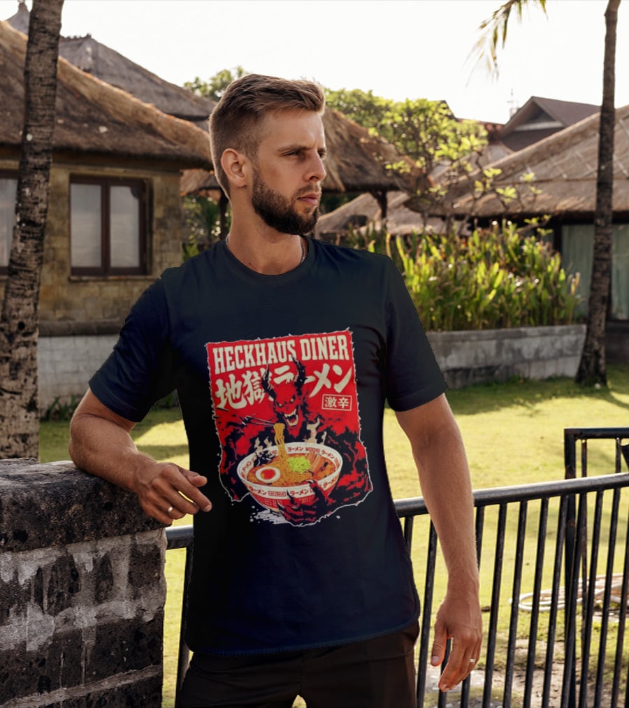Heckhaus Diner Hell Ramen Devil Spicy Challenge T-Shirt