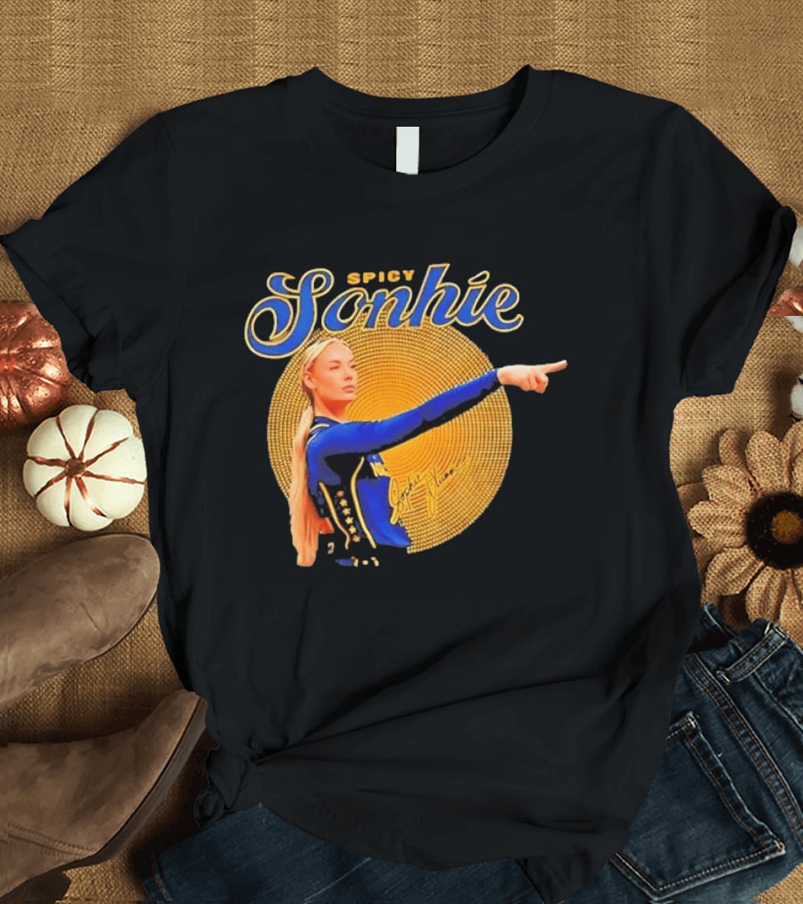 Spicy Sonhie Sophie Cunningham Signature Indiana Fever Basketball T-Shirt