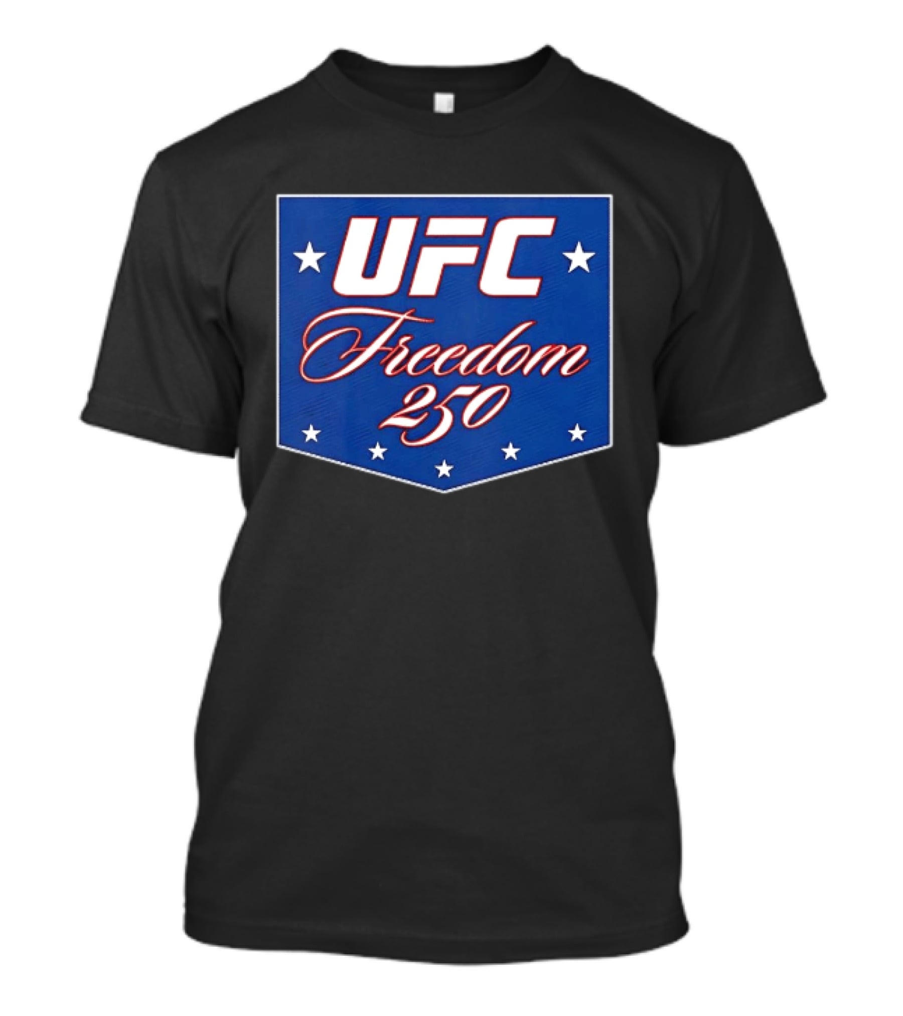 UFC Freedom 250 Stars And Script On Blue T-Shirt
