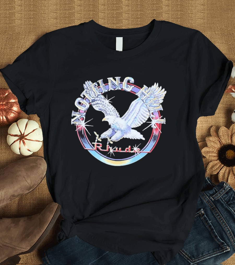 Notting Hill Blue And White Eagle With Red Circle And Stars T-Shirt
