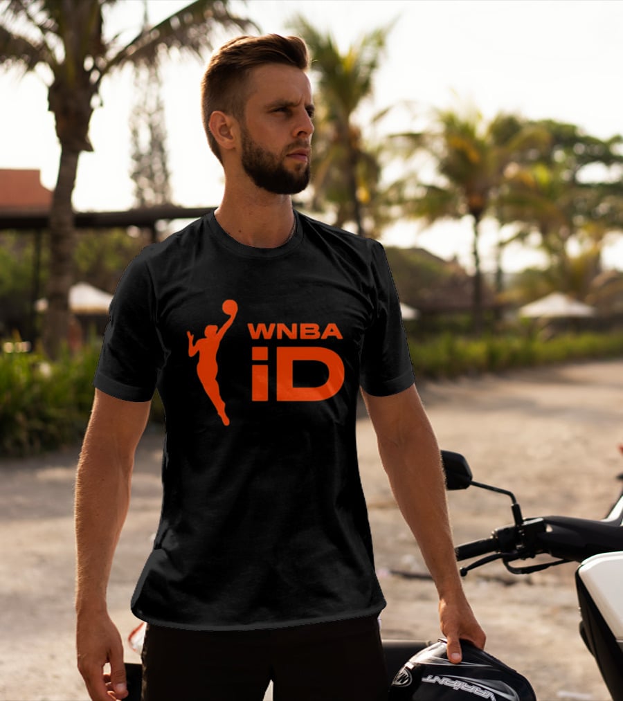 WNBA ID Basketball Silhouette Orange T-Shirt