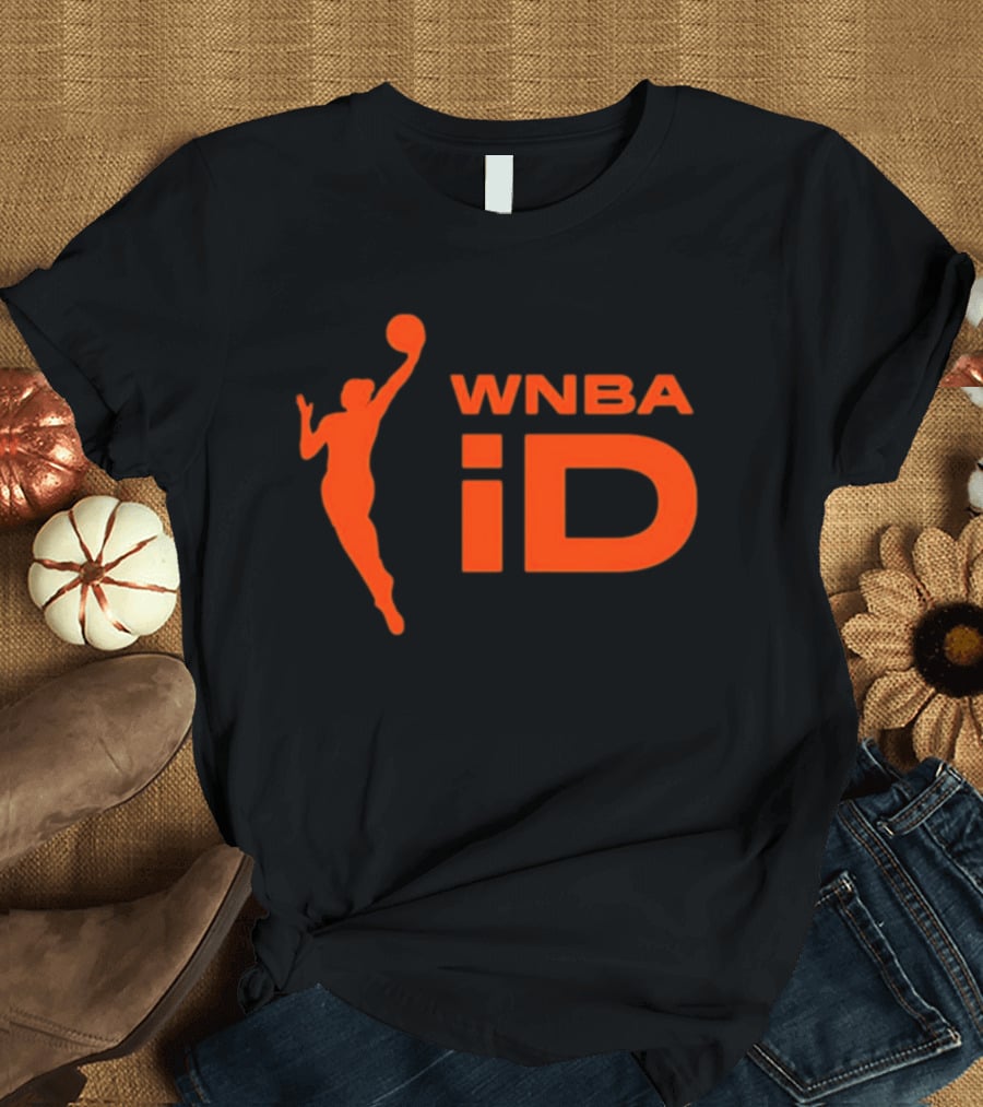 WNBA ID Basketball Silhouette Orange T-Shirt