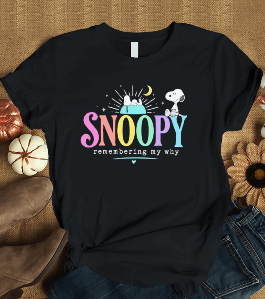 Snoopy Remembering My Why Peanuts Moonlight Dreaming T-Shirt
