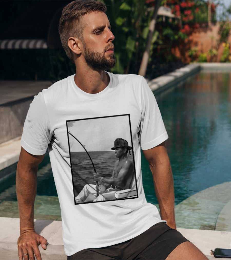 Paul Newman Fishing Wrk Hrd Ply Hrd HARRISON1973 T-Shirt
