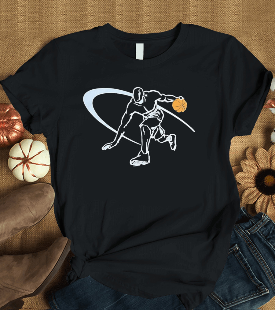 Basketball Player Dribbling Motion With Dynamic Arc T-Shirt