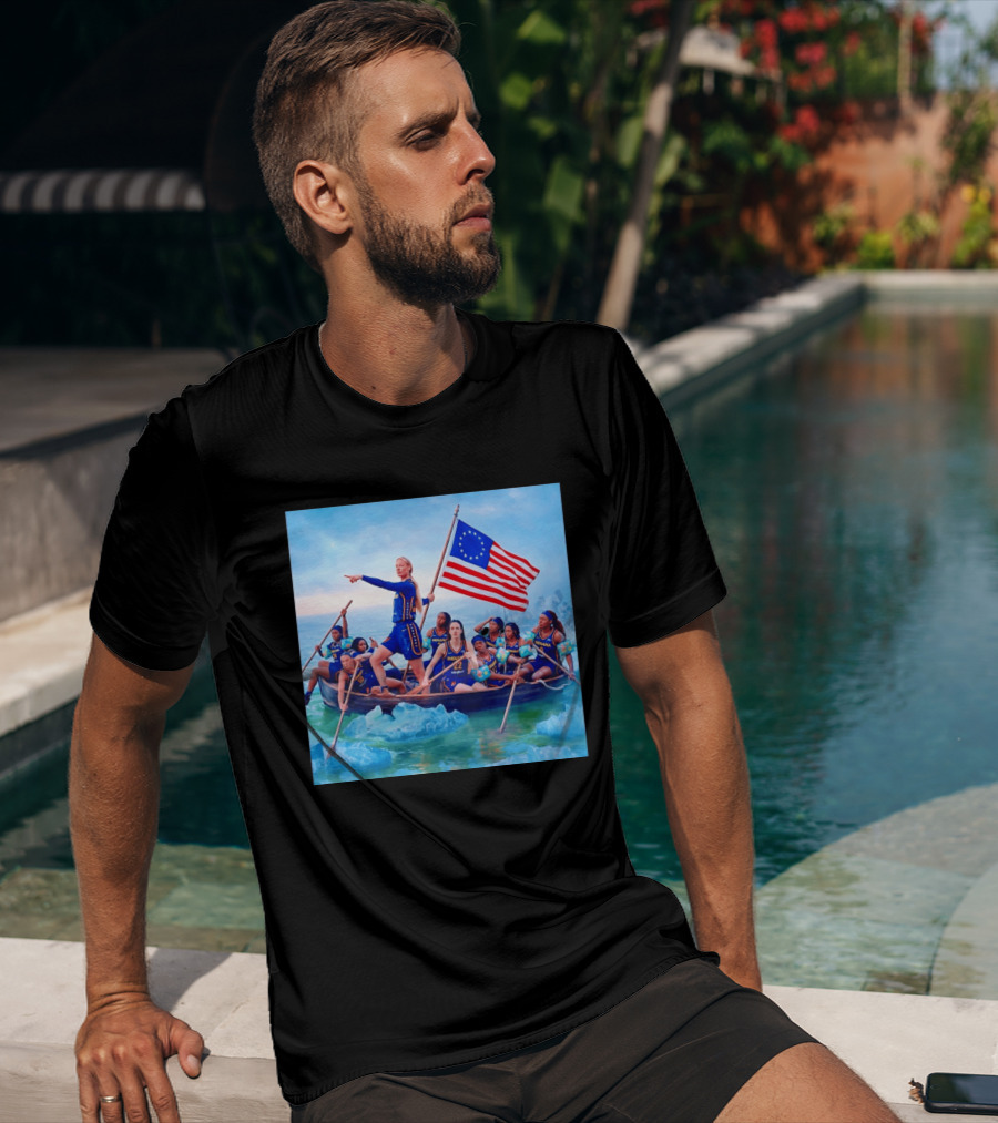Indiana Fever Crossing The Delaware With Floaties Basketball Team T-Shirt