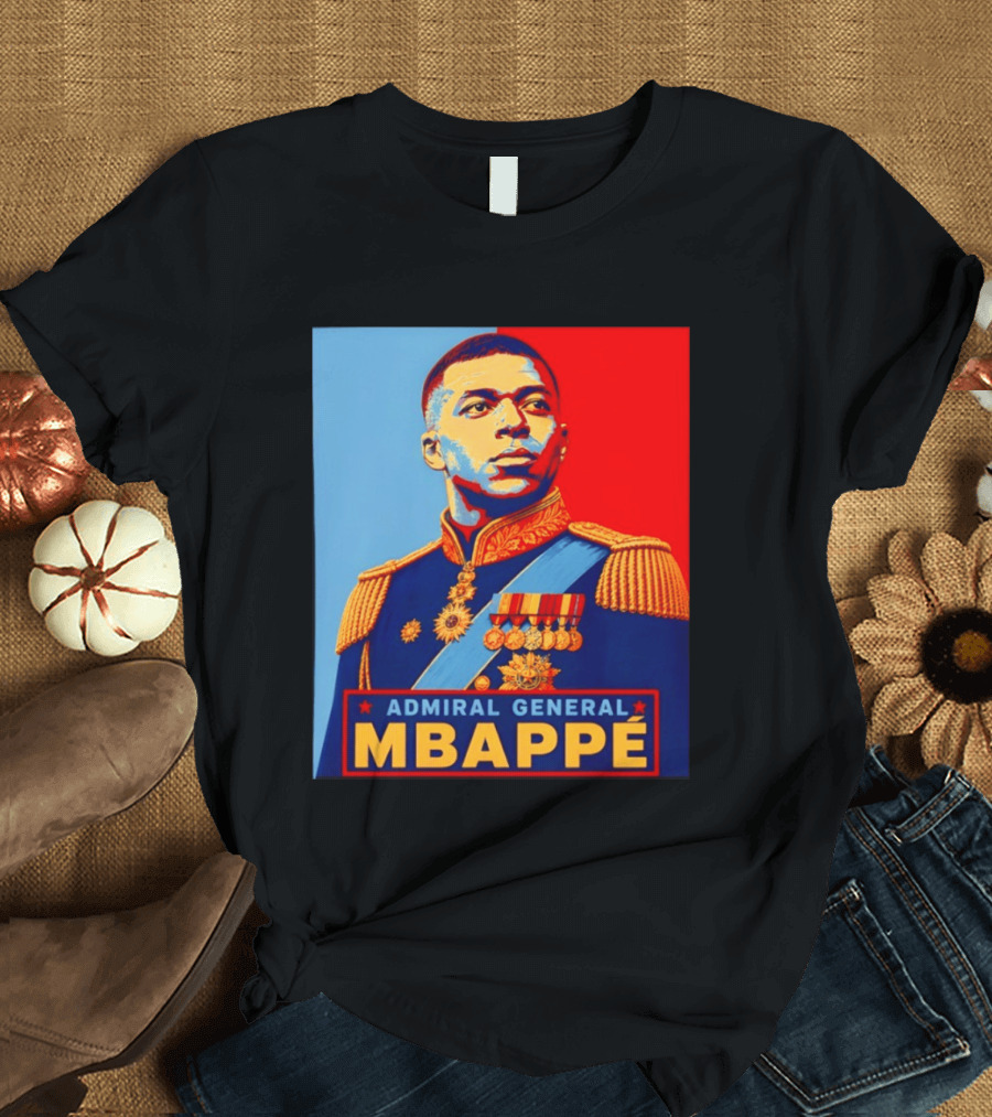 Admiral General Mbappe Propaganda Football T-Shirt