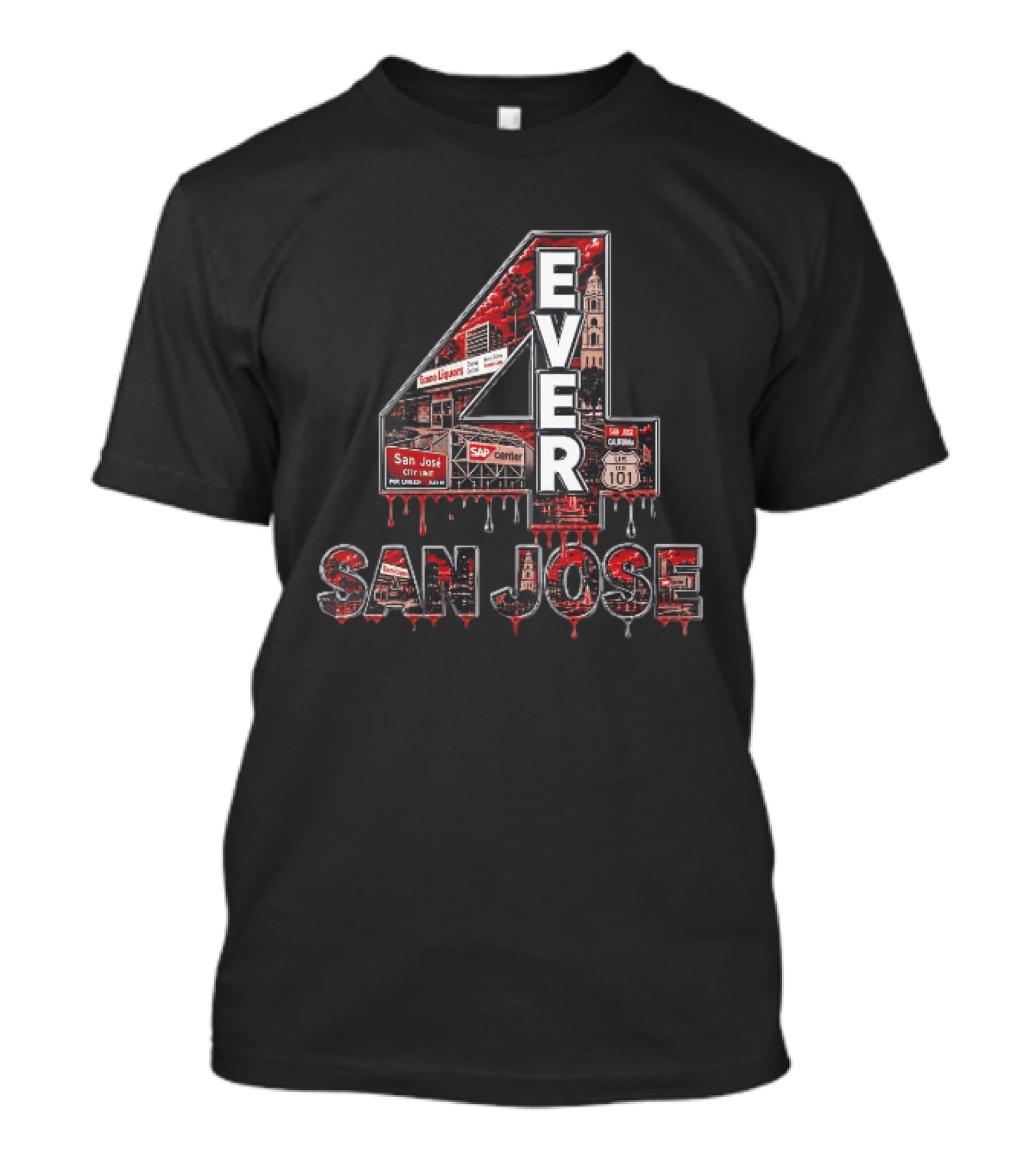 San Jose 4 Ever Econo Liquors SAP Center US 101 California T-Shirt