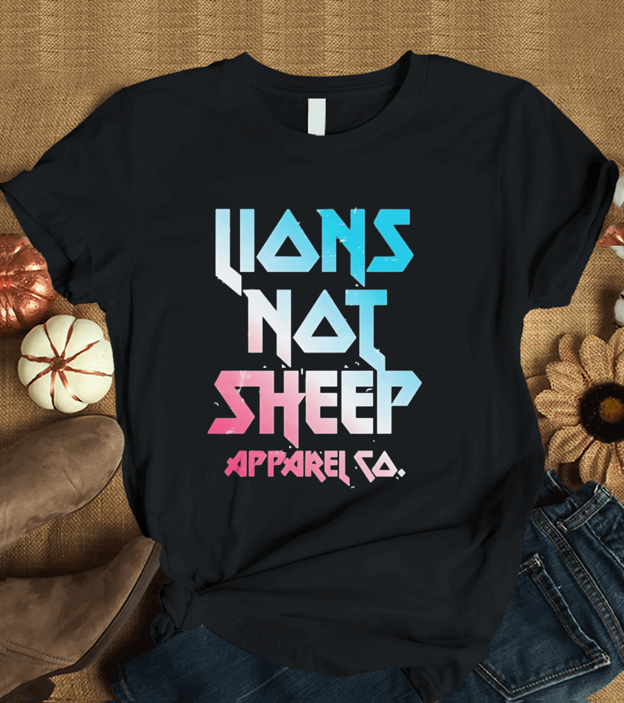 Lions Not Sheep Apparel Co. Mens Tagline Print T-Shirt
