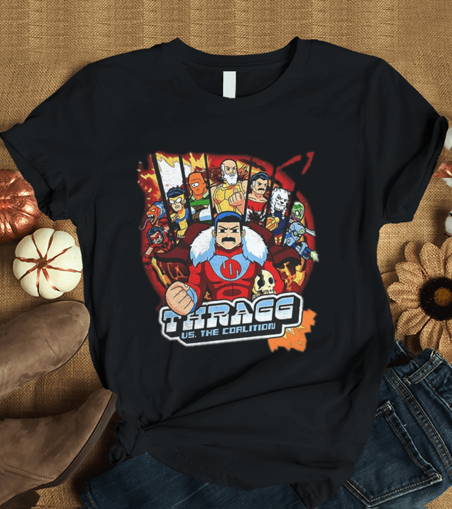 Thragg Vs The Coalition Invincible Scott Pilgrim Characters T-Shirt