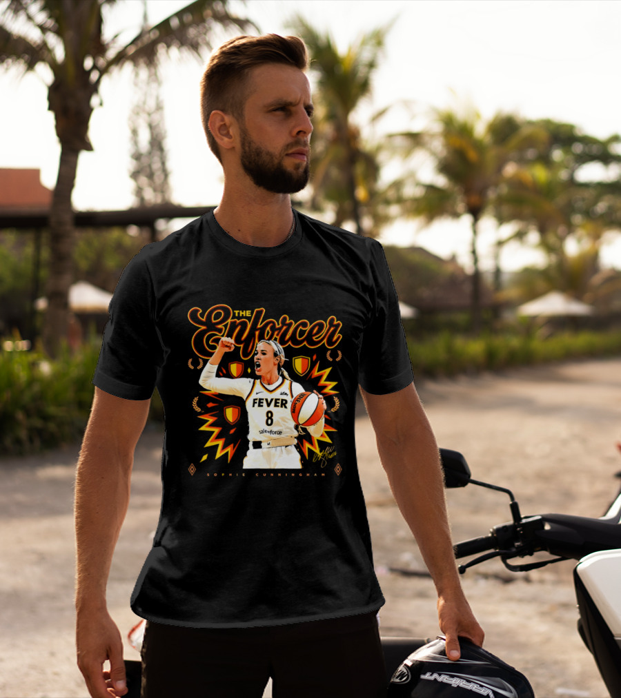 The Enforcer Sophie Cunningham Fever 8 Indiana Basketball WNBA 2026 T-Shirt
