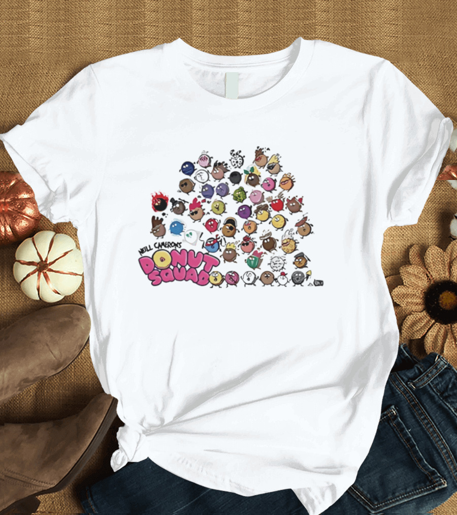 Mel Chenas Donut Squad Cute And Colorful Animated Characters T-Shirt