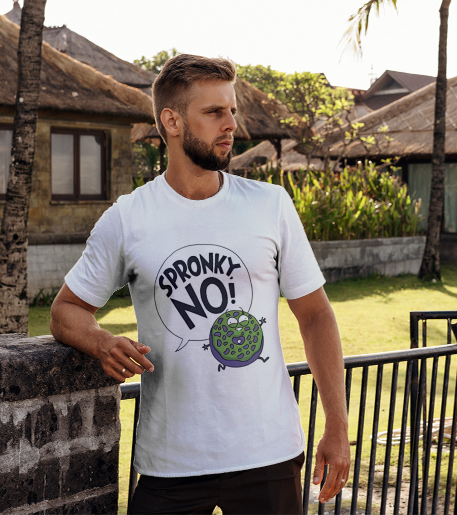 Donut Squad Spronky No Green Cartoon Doughnut T-Shirt
