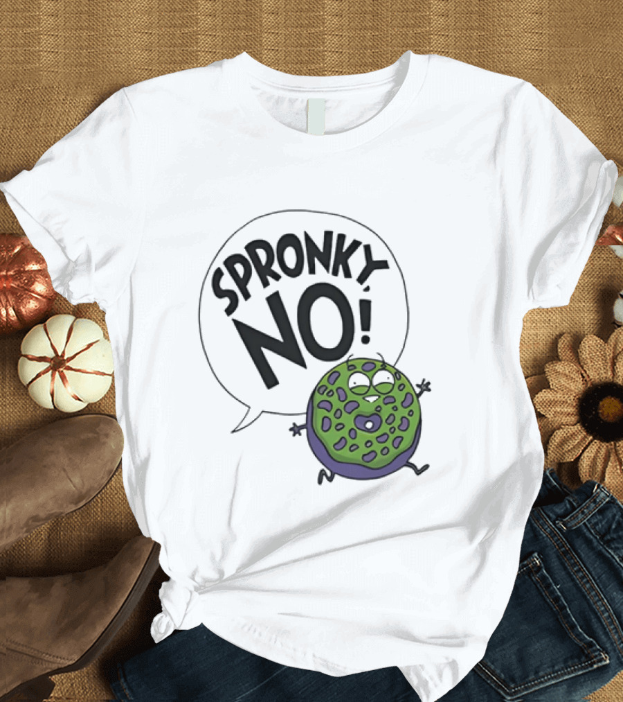 Donut Squad Spronky No Green Cartoon Doughnut T-Shirt