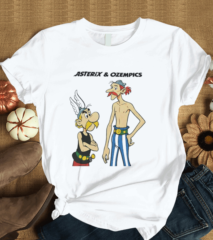 Asterix And Ozempics Thin Obelix Comic T-Shirt