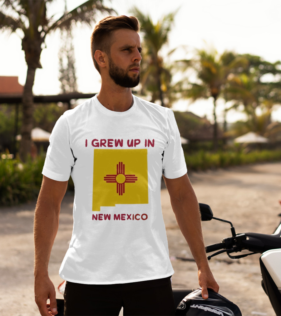 I Grew Up In New Mexico Zia Symbol Home State Pride T-Shirt