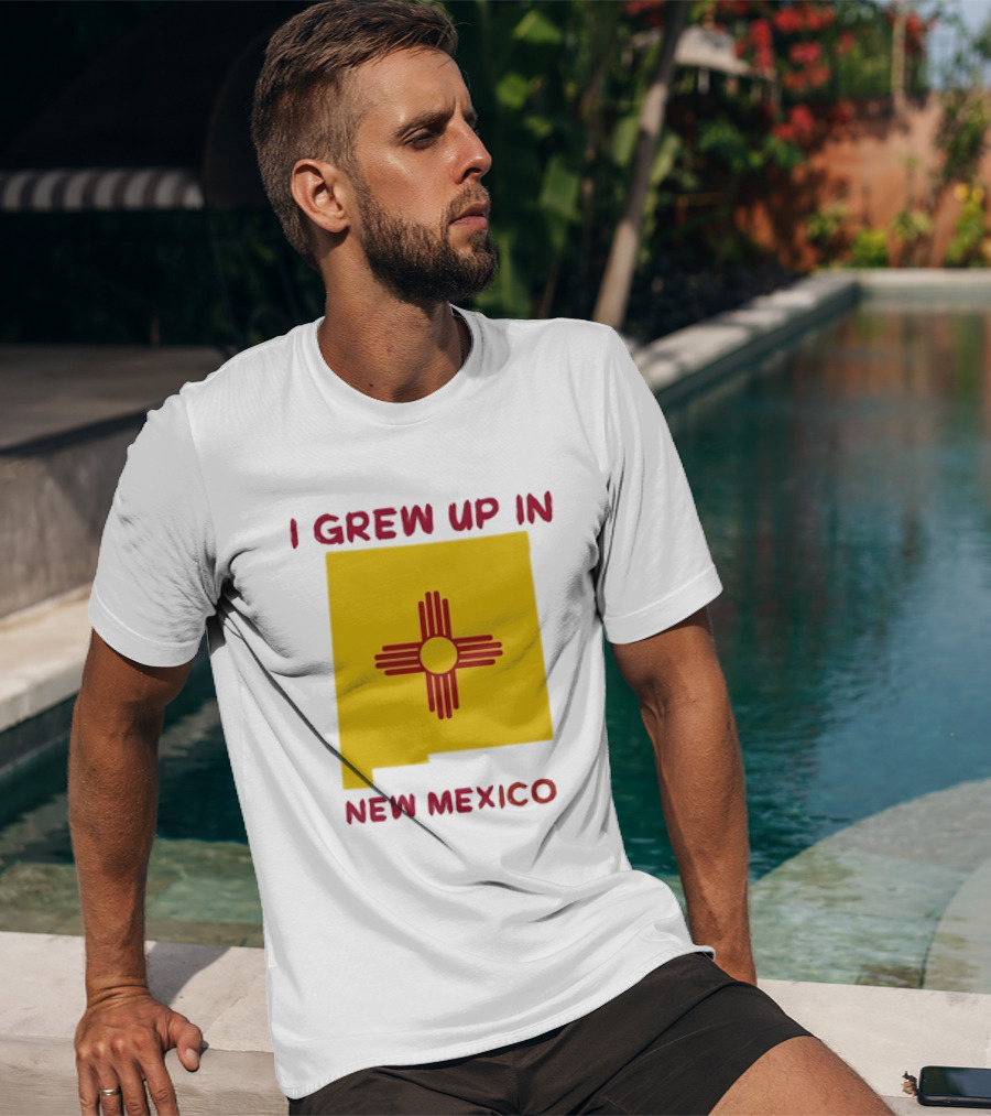 I Grew Up In New Mexico Zia Symbol Home State Pride T-Shirt