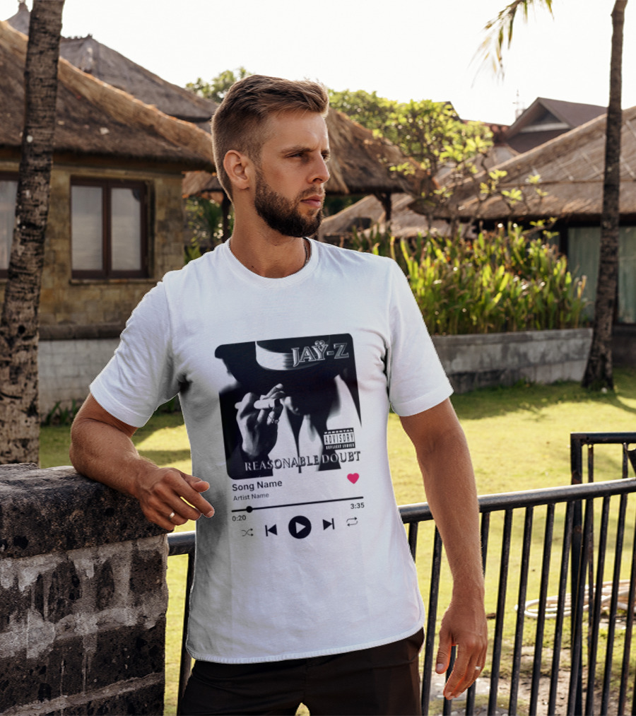 Jay Z Reasonable Doubt Song Name Artist Name Parental Advisory Explicit Content Iconic Album Cover T-Shirt