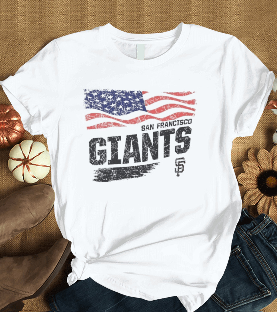 San Francisco Giants USA Flag Stars And Stripes T-Shirt