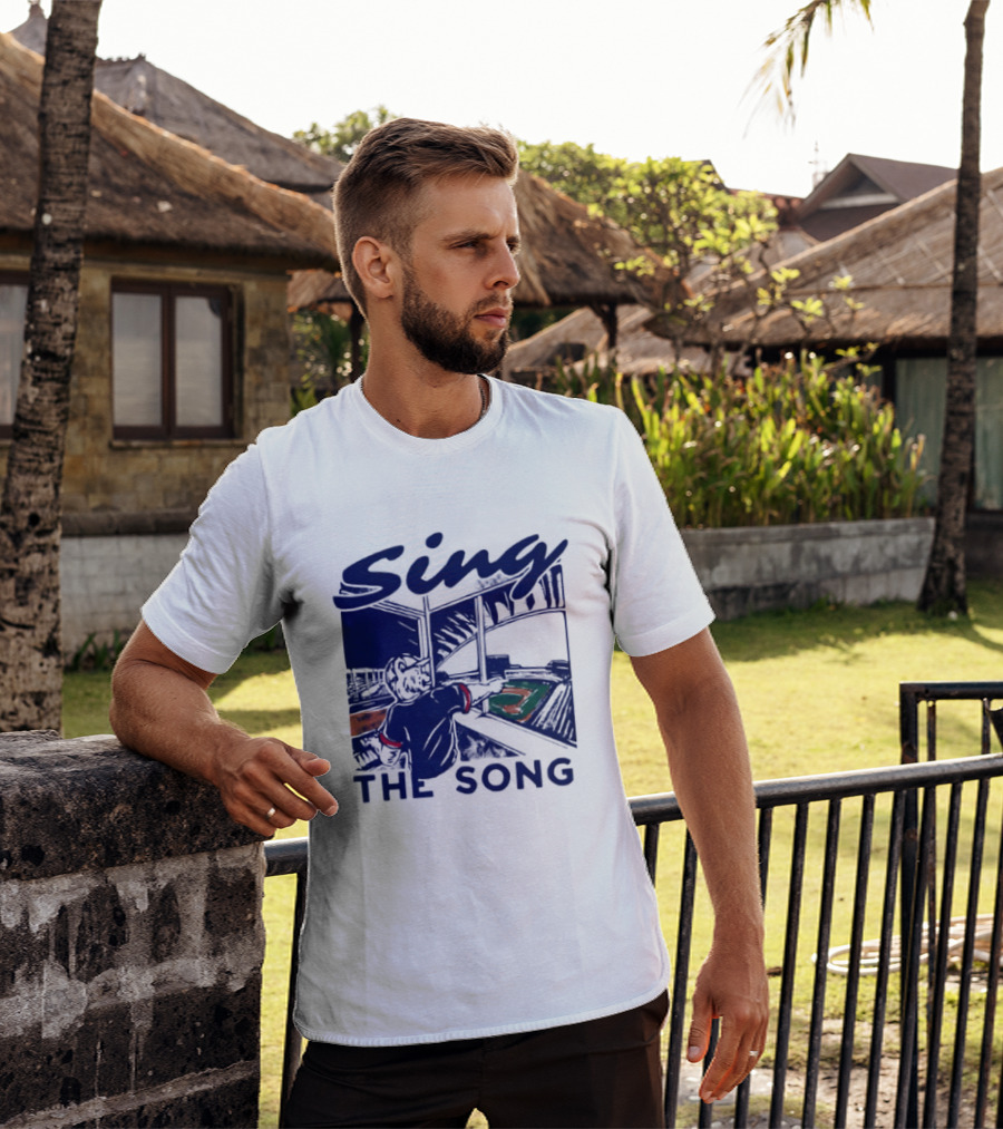 Sing The Song Chicago Cubs Clark The Cub Baseball Stadium Music T-Shirt