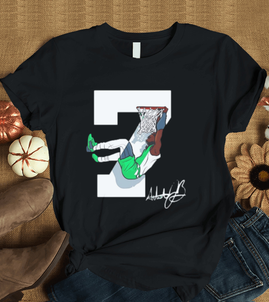 Boston Celtics Dunking Number 7 AthleticJb T-Shirt
