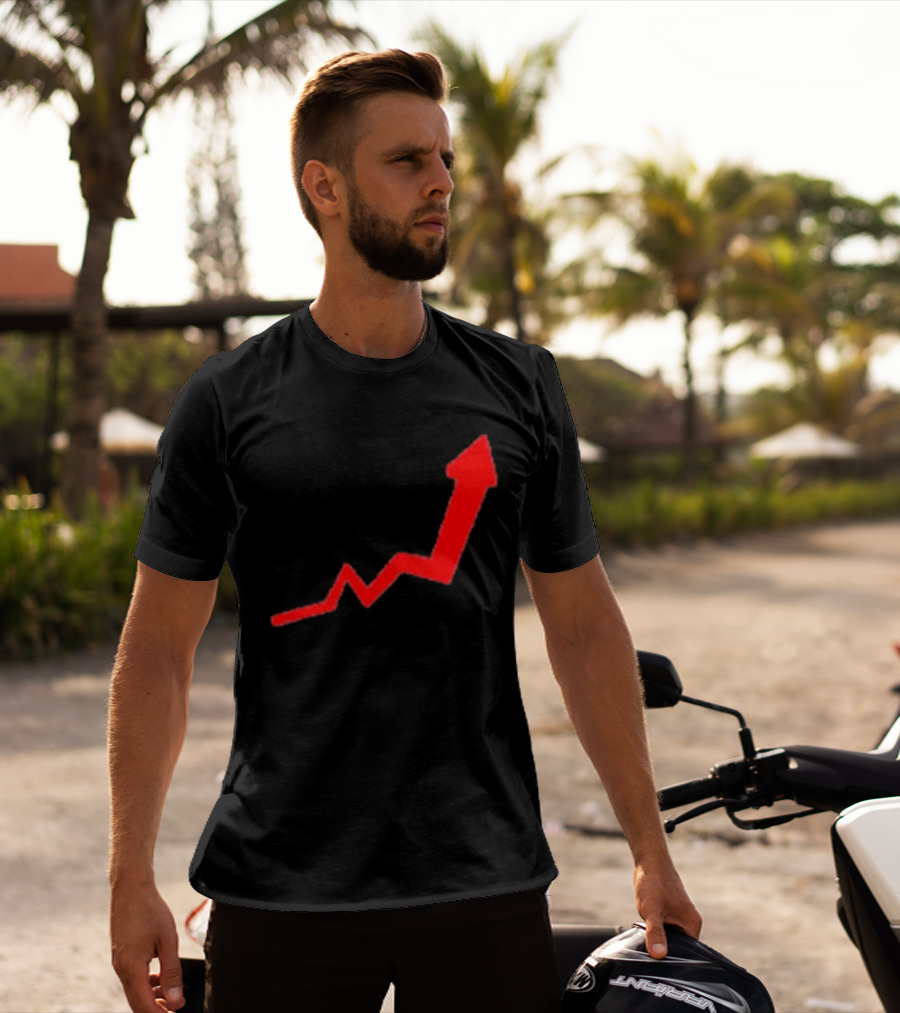 Dayu Stock Market Rising Chart Arrow Trending Upwards Stop Stock T-Shirt