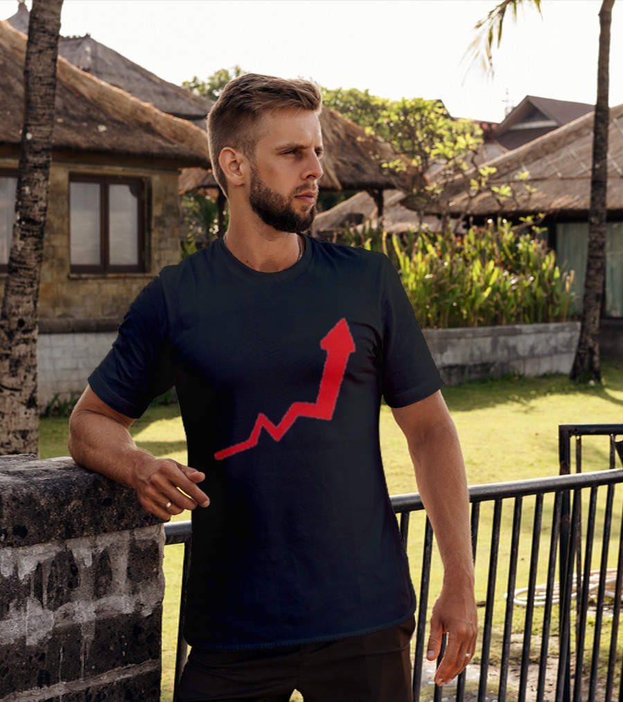 Dayu Stock Market Rising Chart Arrow Trending Upwards Stop Stock T-Shirt