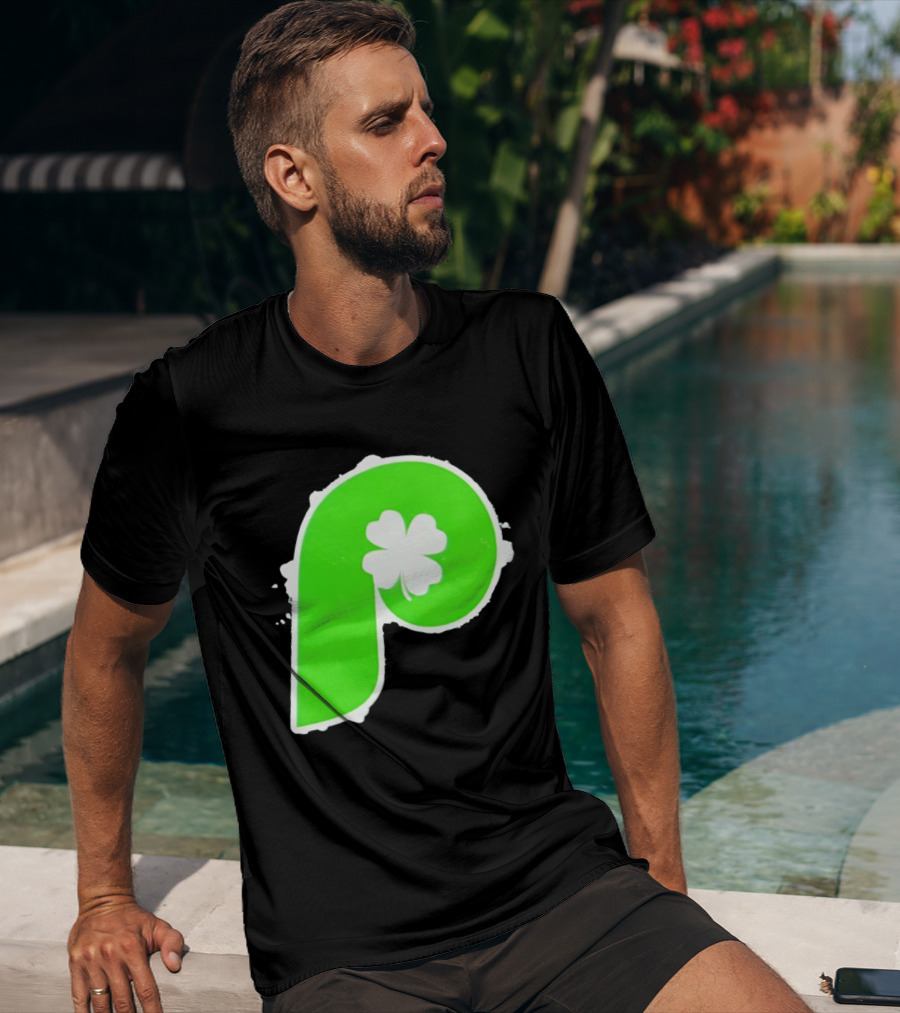 Lucky Philadelphia Clover P Baseball Green Four Leaf T-Shirt