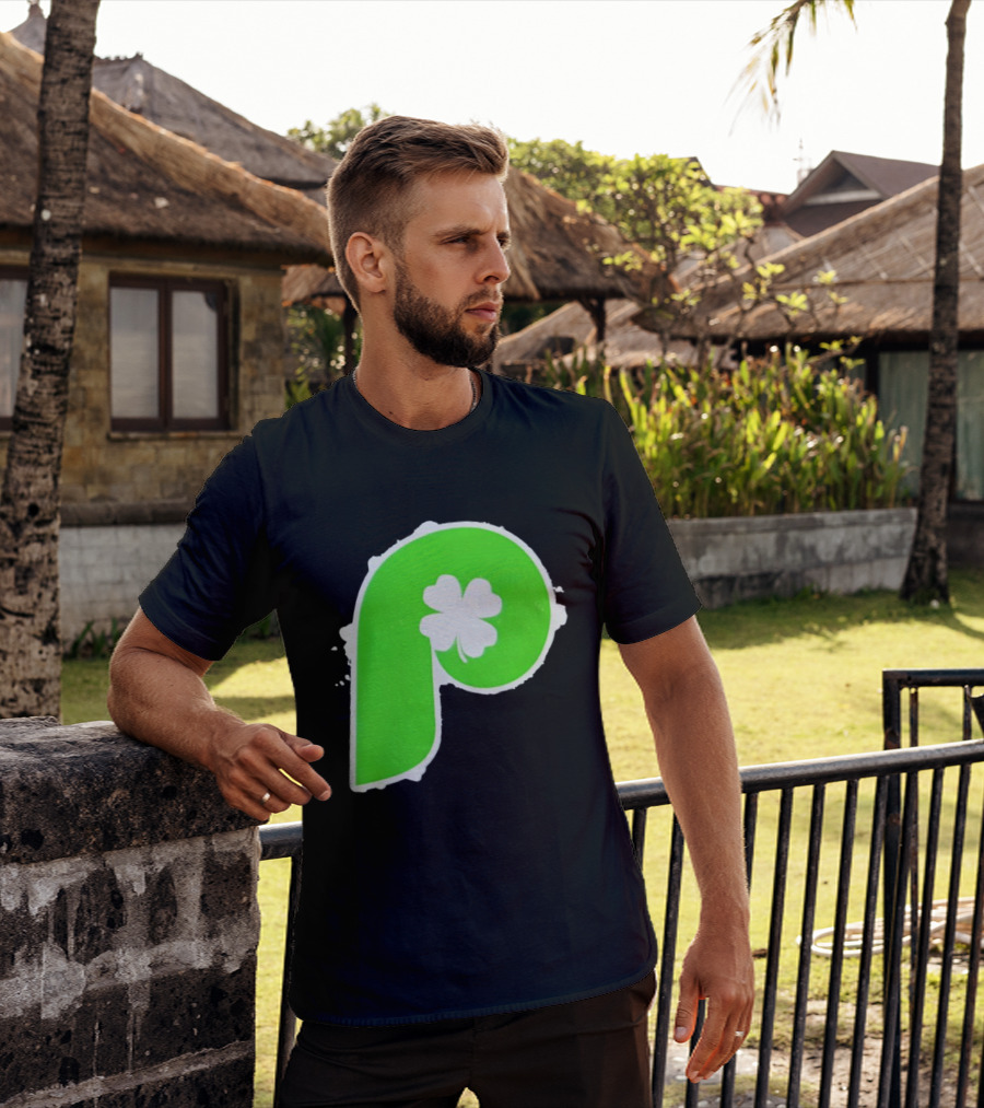 Lucky Philadelphia Clover P Baseball Green Four Leaf T-Shirt
