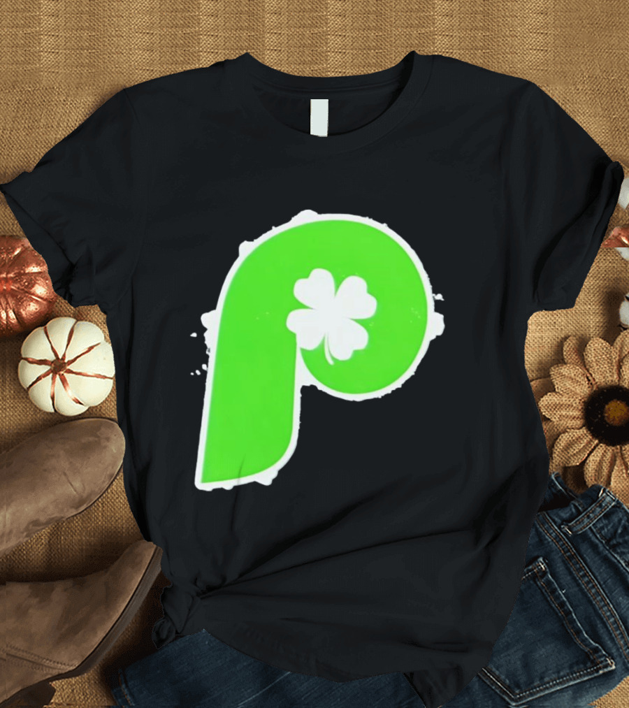 Lucky Philadelphia Clover P Baseball Green Four Leaf T-Shirt