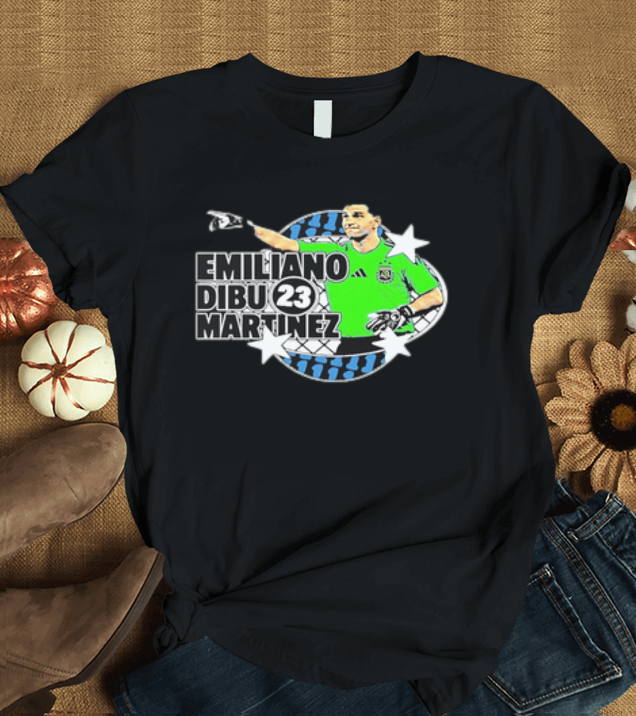 Emiliano Dibu Martinez 23 Argentina National Team Bootleg Stars Net T-Shirt