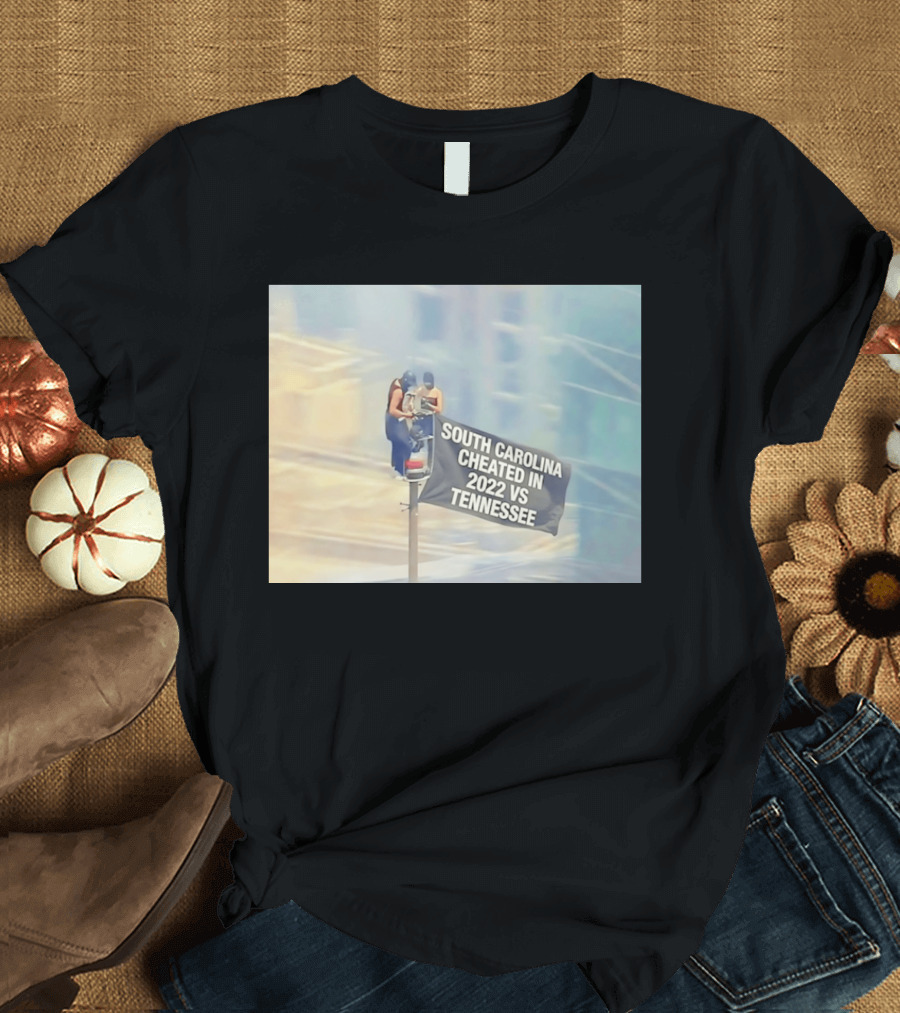 Empire State Building South Carolina Cheated 2022 Tennessee Flag T-Shirt