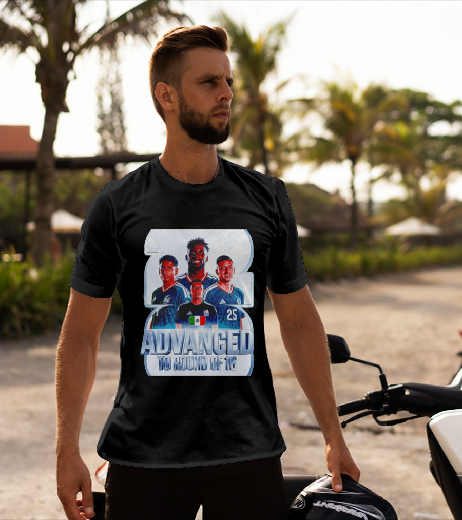 Advanced To Round Of 16 Mexico National Football Team 25 T-Shirt
